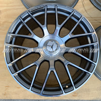 C63s Coupe silver AMG split spoke wheels A2054016100 A2054015900